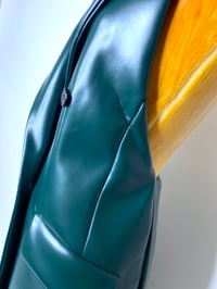 Image 9 of 🎀 FISHING CAPSULE 🎀 MM6 MAISON MARGIELA RUNWAY OILSKEEN GREEN OPEN BACK DRESS
