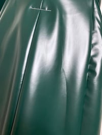 Image 10 of 🎀 FISHING CAPSULE 🎀 MM6 MAISON MARGIELA RUNWAY OILSKEEN GREEN OPEN BACK DRESS