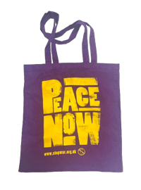 Image of Peace Now - Purple and Yellow Tote Bag