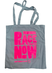 Image of Peace Now - Neon Pink and Grey Tote Bag