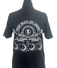 Image of Drop Beats Not Bombs - Black T-Shirt