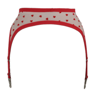 Image 2 of Velvet Heart Mesh Garter Belt