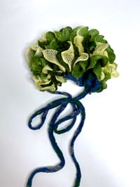 Image 1 of 🎀 FISHING CAPSULE 🎀 HANDMADE BABYDOLL KNIT FLOWER PRINT HAT