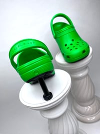 Image 7 of 🎀 FISHING CAPSULE 🎀 BALENCIAGA KAWAII GREEN CROCS HEEL MULES