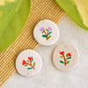 Delicate Floral Clay Pin