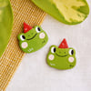 Wizard Frog Clay Pin