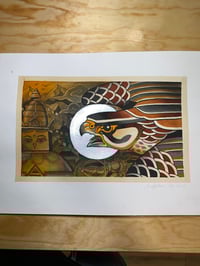 Image 2 of ORIGINAL falcon Nepal painting 