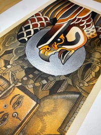 Image 1 of ORIGINAL falcon Nepal painting 