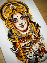 Image 1 of ORIGINAL  Durga with tiger 