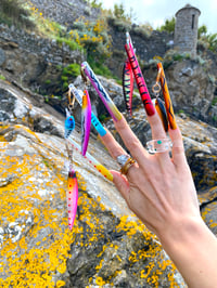 Image 6 of 🎀 FISHING CAPSULE 🎀 UNIQUE PIECE HANDPAINTED TRIBAL FISHING NAIL SET