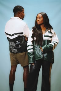 Dream Create Reality Leather Jacket - Green 