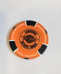 Image 1 of Blackbridge Harley-Davidson dealer Poker Chip Orange