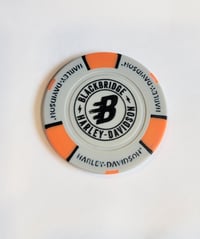 Image 1 of Blackbridge Harley-Davidson dealer Poker Chip Grey/Orange