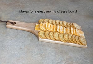 Image of Hardwood Maple Cutting Board or Charcuterie Board, Solid Maple Wood Cheese Board