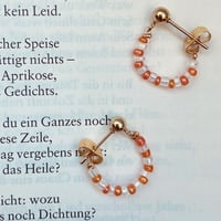 Image 1 of one-piece pearl earrings 
