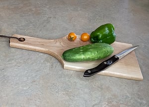 Image of Small Wooden Maple Cutting Board, Cheese Board or Charcuterie Board, Hardwood Cutting Board