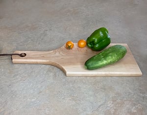 Image of Small Wooden Maple Cutting Board, Cheese Board or Charcuterie Board, Hardwood Cutting Board