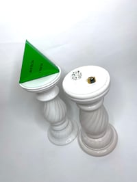 Image 3 of 🎀 FISHING CAPSULE 🎀 BOTTEGA VENETA PLEXI & GREEN CRISTALS OVERSIZE RING