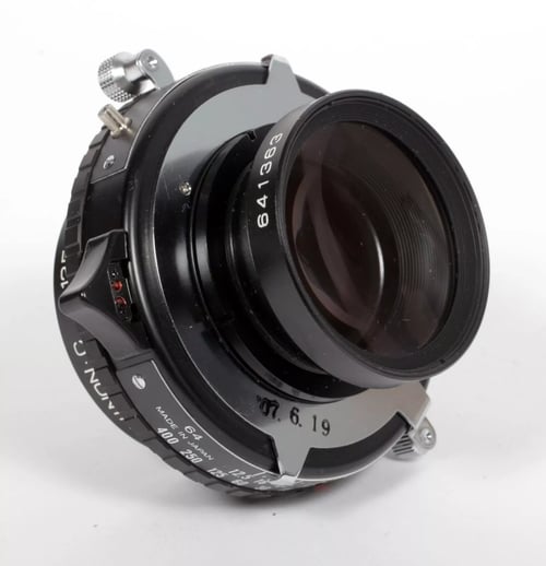 Image of Fuji Fujinon C 450mm F12.5 lens in all black Copal #1 shutter #4160