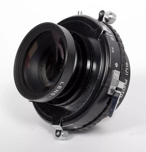 Image of Fuji Fujinon C 450mm F12.5 lens in all black Copal #1 shutter #4160