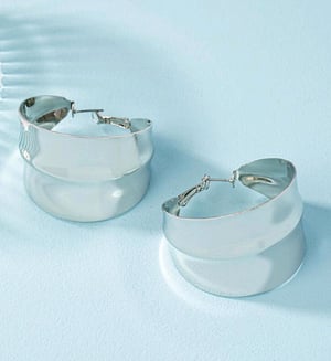 Image of Wide Hoop Earrings 