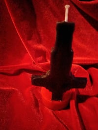 Image 3 of Small Upside Down Cross Candle #2