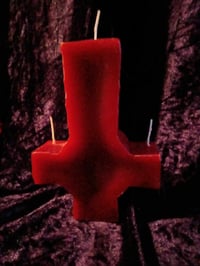 Image 4 of FAT Upside down Jesus Crucifix Candle