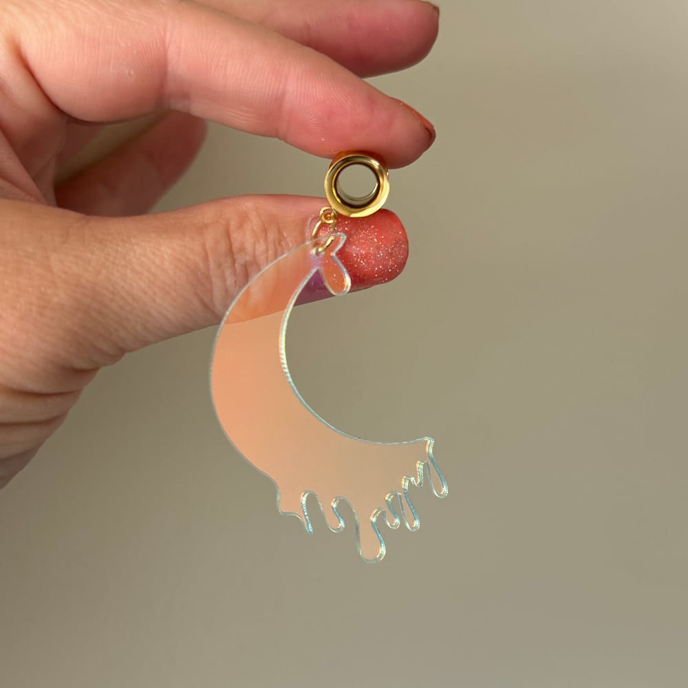Image of Melting Moon Tunnel Dangles (sizes 2g-2")