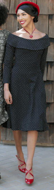 Demure Dress in Swiss Dot