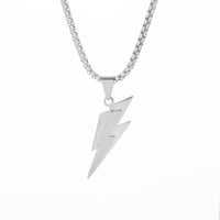 Image 7 of 3D Lightning Bolt Gold/Silver Pendant & Chain (Stainless Steel)