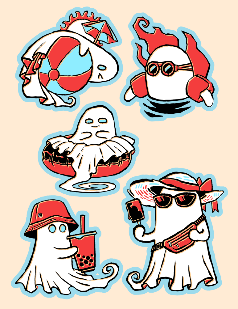 Image of Summer Ghost Stickers