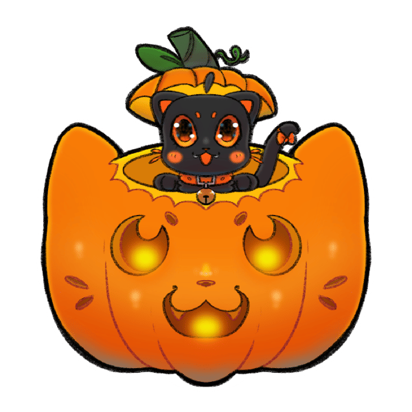 Image of Pumpkin Kitty Charm