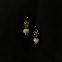 ༉‧₊˚. moonlit pearl drop earrings ༉‧₊˚