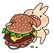 Image of Bunny Food Sticker