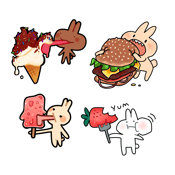 Image of Bunny Food Sticker