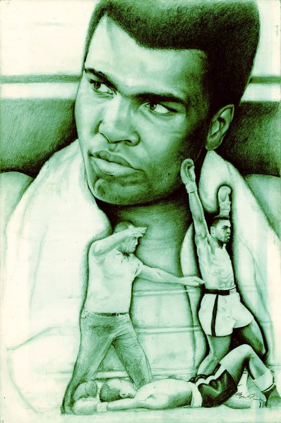 Image of The Look - Muhammad Ali - Tree Green