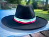 Ruby + Teal Osage Ribbonwork Hat Band   #05