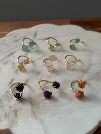 Image 1 of Dainty Crystal Ring (Gold)