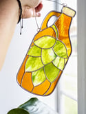 Stained Glass Growler with Hopps