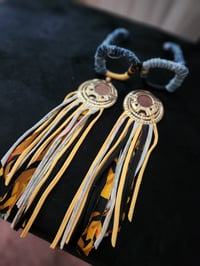 Image 3 of Flaming Girl Aztec Earrings