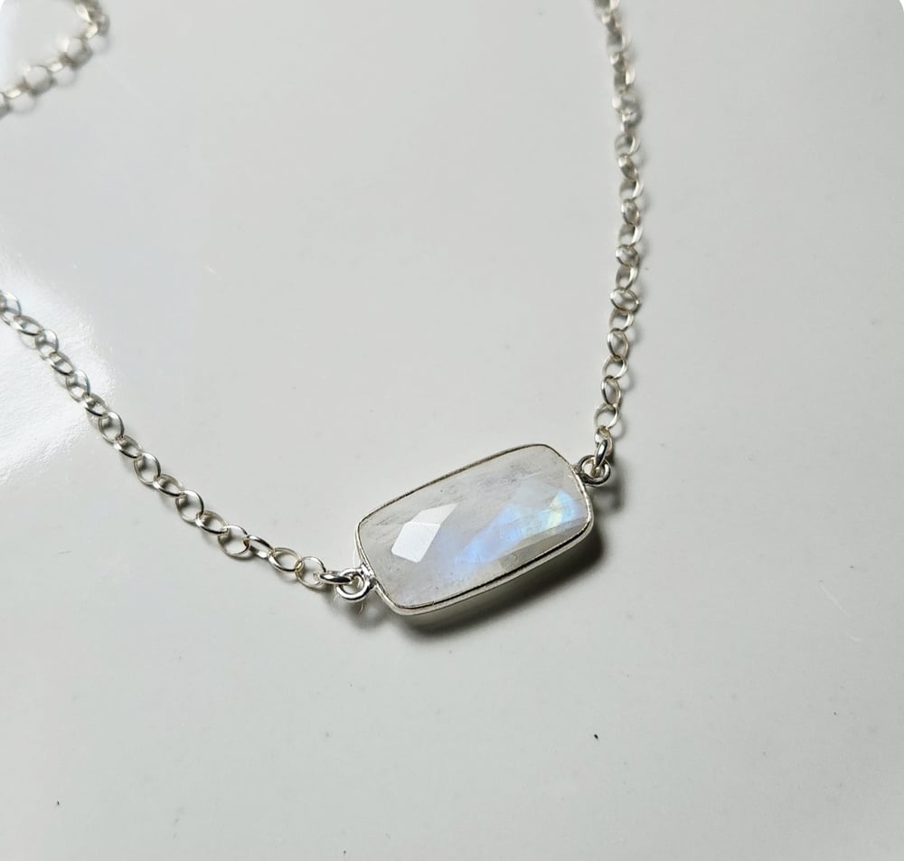 Image of Luna Moonstone Necklace and Earrings