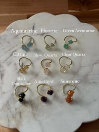 Image 2 of Dainty Crystal Ring (Gold)