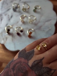 Image 8 of Dainty Crystal Ring (Gold)