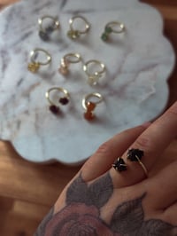 Image 11 of Dainty Crystal Ring (Gold)