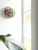 Agate Ranunculus Stained Glass Window Hanging