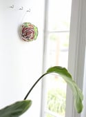 Agate Ranunculus Stained Glass Window Hanging