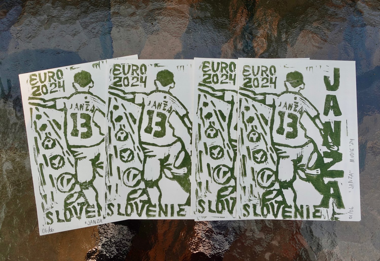 Image of " EURO 2024 " Série d'impressions en lino.