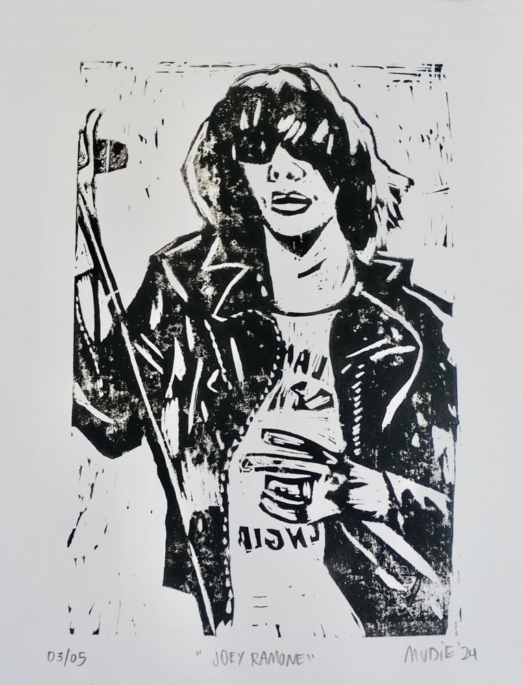 Image de Joey Ramone - Impression en lino ( Limité à 5 )