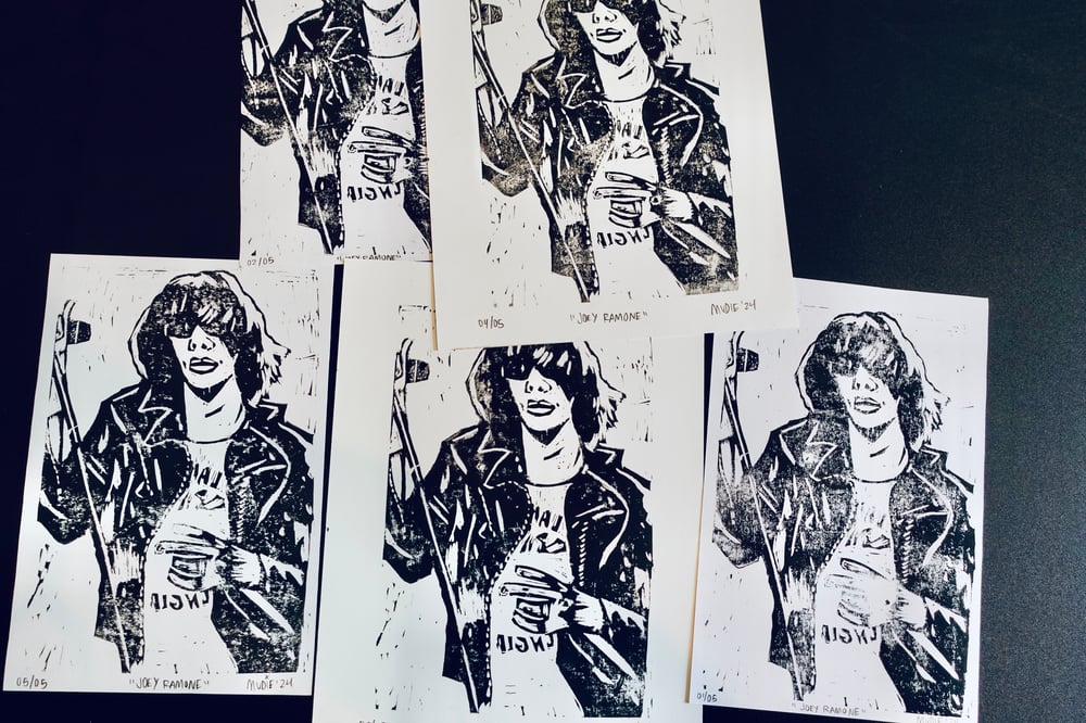 Image de Joey Ramone - Impression en lino ( Limité à 5 )