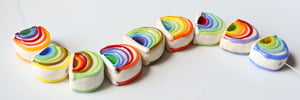 Vanilla Bean Rainbow - 9 gleeful beads